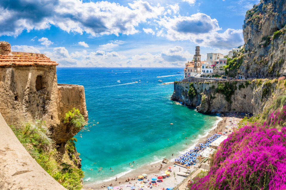 Landscape,With,Wild,Beach,In,Atrani,Town,At,Famous,Amalfi