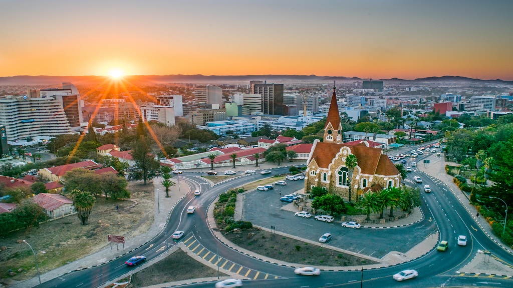 Namibia’s Capital at Sunset