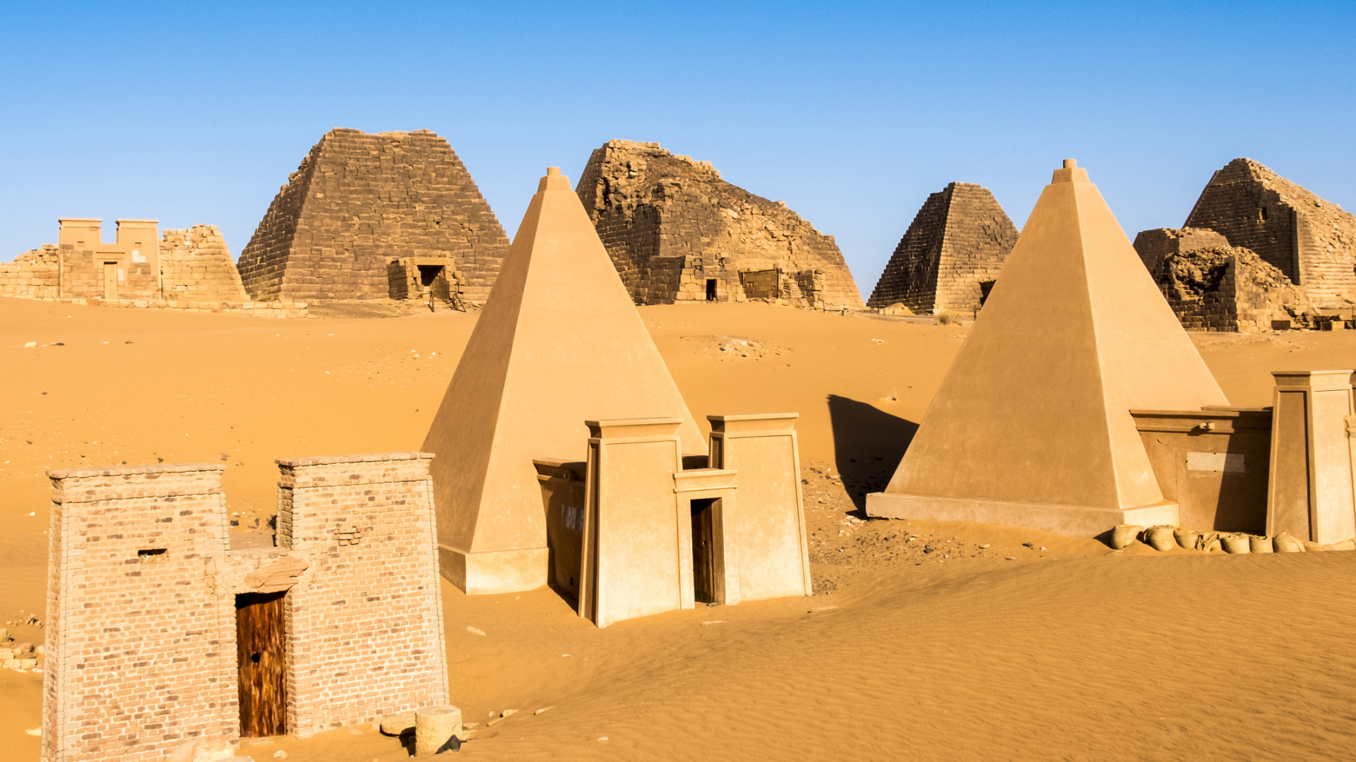 Unesco World Heritage site of Meroe Pyramids