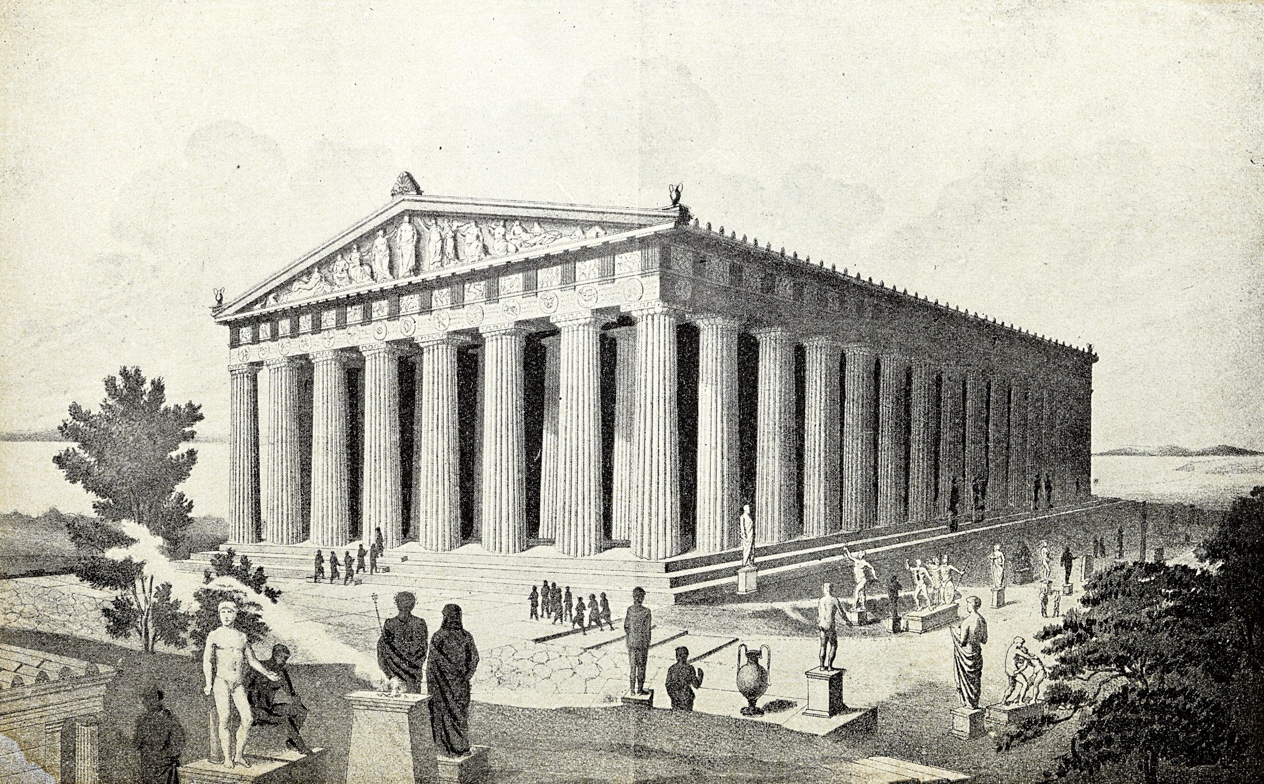 Classical greek, the restored Parthenon