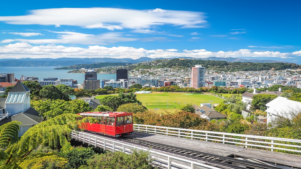 Wellington Cable Car, the landmark of New Zealand.