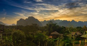 laos sunset
