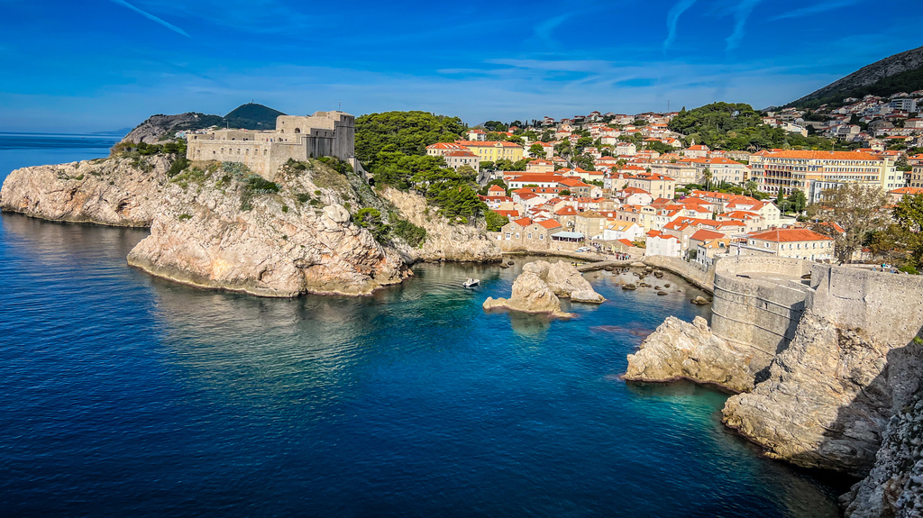 Fort Lovrijenac with the West Harbor Bay – Dubrovnik Croatia
