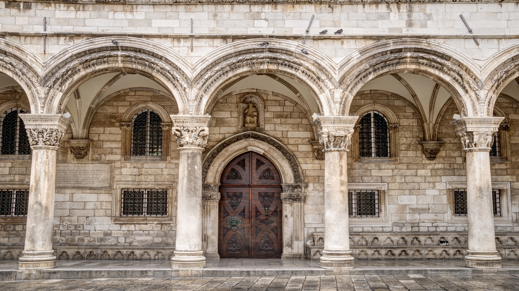 Front facade of the Rector’s Palace, Dubrovnik, Croatia