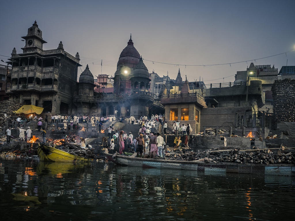 Manikarnika cremation ghat Varanasi India