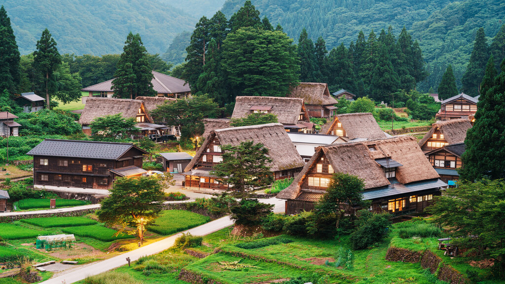 Ainokura, Toyama, Japan in the remote Gokayama Region