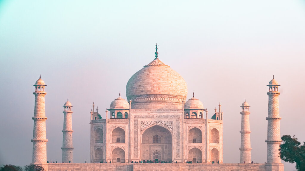 Taj Mahal Before Sunset,Agra city,india.