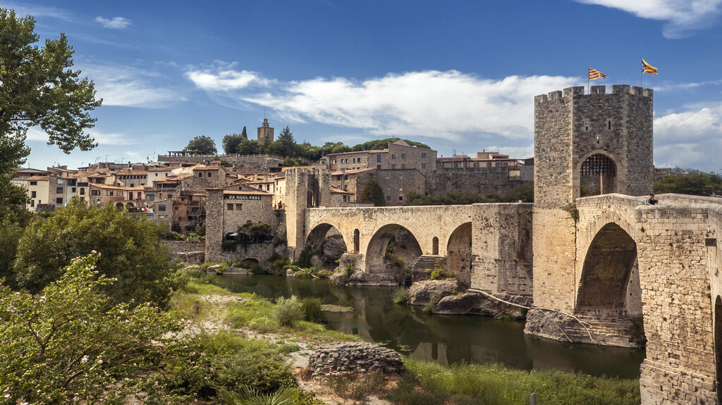 Romanesque Bridge in Besalú – Girona Spain